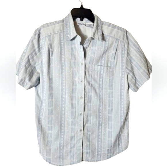 Willow Bay Vintage Made in USA Short Sleeve Button Down Women's Size Large - Picture 1 of 11